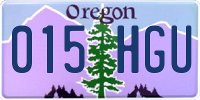 OR license plate 015HGU