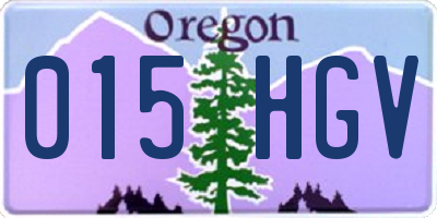 OR license plate 015HGV