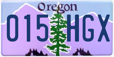 OR license plate 015HGX