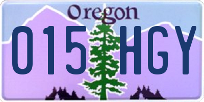 OR license plate 015HGY