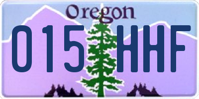 OR license plate 015HHF
