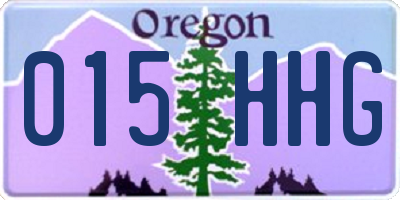 OR license plate 015HHG