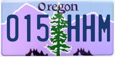 OR license plate 015HHM
