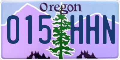 OR license plate 015HHN