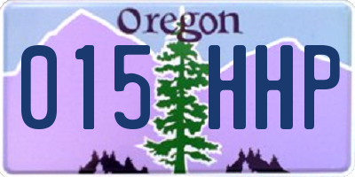OR license plate 015HHP