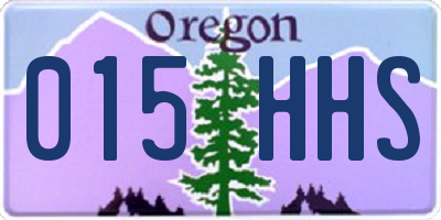 OR license plate 015HHS