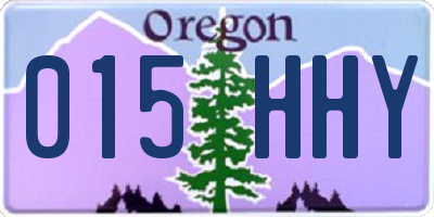 OR license plate 015HHY