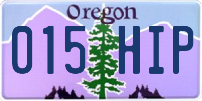 OR license plate 015HIP