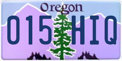 OR license plate 015HIQ