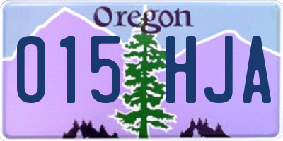 OR license plate 015HJA
