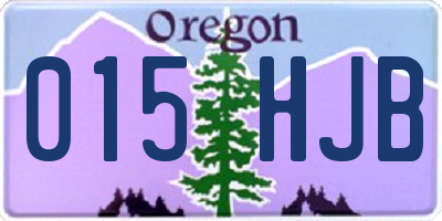 OR license plate 015HJB