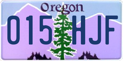 OR license plate 015HJF