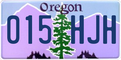 OR license plate 015HJH