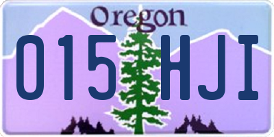 OR license plate 015HJI