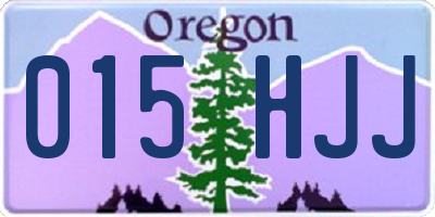 OR license plate 015HJJ
