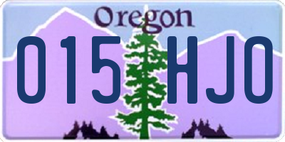 OR license plate 015HJO