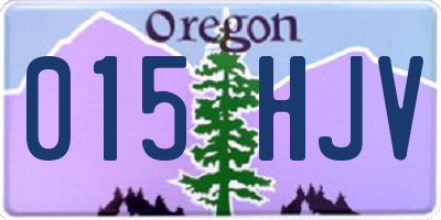 OR license plate 015HJV