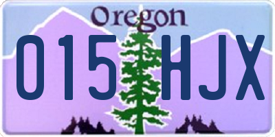 OR license plate 015HJX