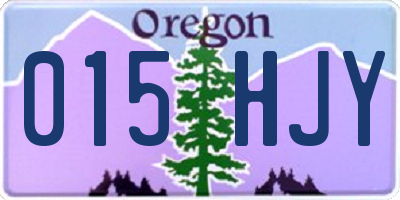 OR license plate 015HJY