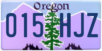 OR license plate 015HJZ