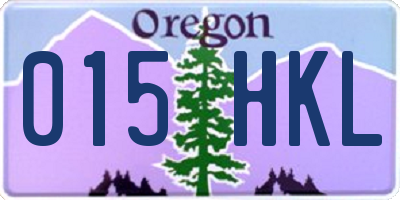 OR license plate 015HKL