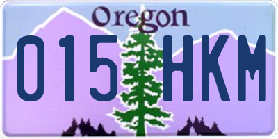 OR license plate 015HKM