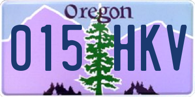 OR license plate 015HKV
