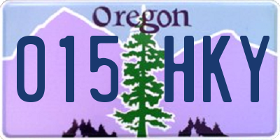 OR license plate 015HKY