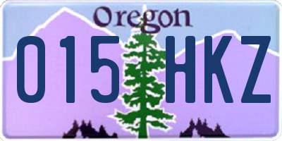 OR license plate 015HKZ