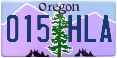 OR license plate 015HLA
