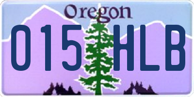 OR license plate 015HLB