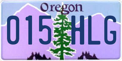OR license plate 015HLG
