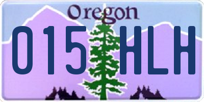 OR license plate 015HLH