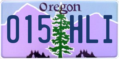 OR license plate 015HLI