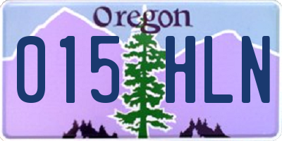 OR license plate 015HLN