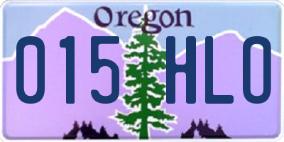 OR license plate 015HLO
