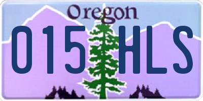 OR license plate 015HLS