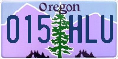 OR license plate 015HLU