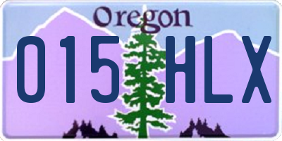 OR license plate 015HLX