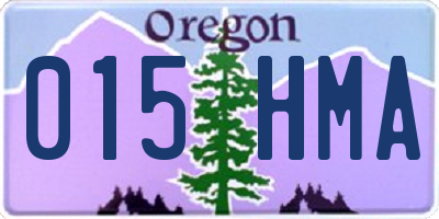 OR license plate 015HMA