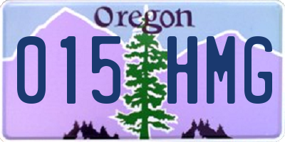 OR license plate 015HMG