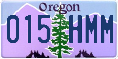OR license plate 015HMM