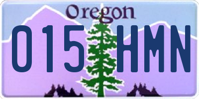 OR license plate 015HMN