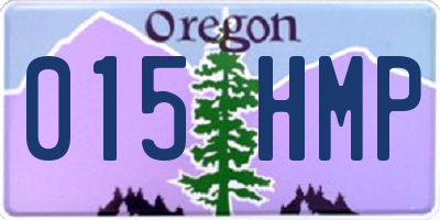 OR license plate 015HMP