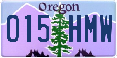OR license plate 015HMW