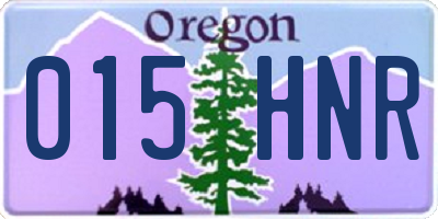 OR license plate 015HNR