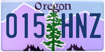 OR license plate 015HNZ
