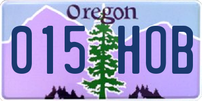 OR license plate 015HOB