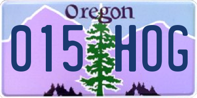 OR license plate 015HOG