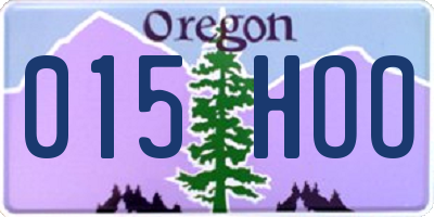 OR license plate 015HOO